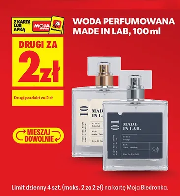 Woda perfumowana Made in Lab 01 Woody promocja w Biedronka