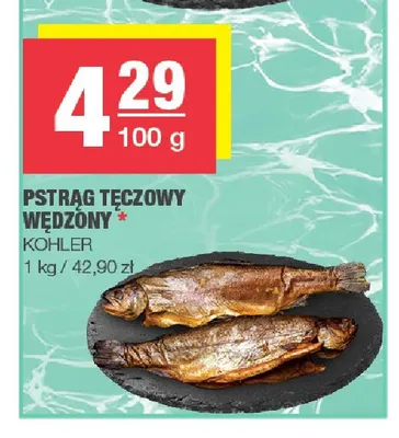 Pstrąg tęczowy wędzony Kohler promocja w SPAR