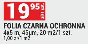 Folia czarna ochronna 4x5m 45µm 20m2 promocja w Merkury Market