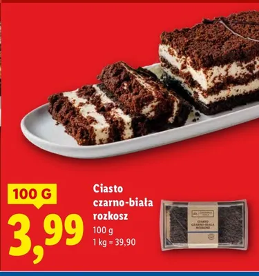 Ciasto czarno-biała rozkosz promocja w Lidl