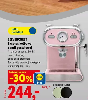 Ekspres kolbowy Silvercrest promocja w Lidl