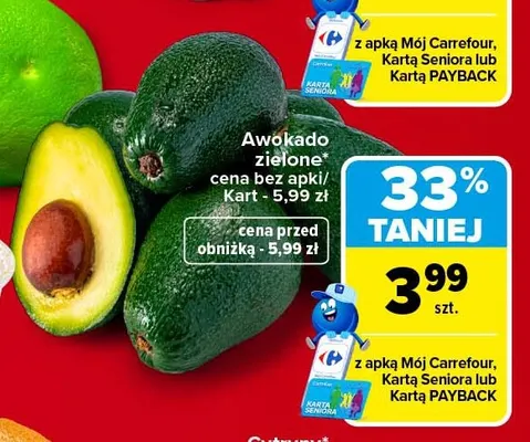 Awokado zielone promocja w Carrefour