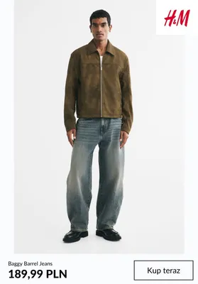 Baggy Barrel Jeans H & M promocja w H&M