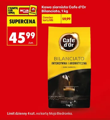 Kawa ziarnista Cafe d'Or Bilanciato promocja w Biedronka