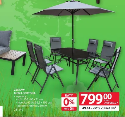 Zestaw mebli Cortona promocja w Selgros