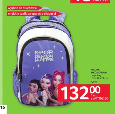 Plecak 4-komorowy Kpop Demon Hunters promocja w Selgros