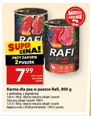 Karma dla psa w puszce Rafi z jagnięciną promocja w Twój Market