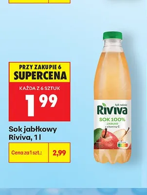Sok jabłkowy Riviva promocja w Biedronka