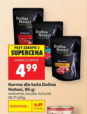 Karma dla kota Dolina Noteci tuńczyk promocja w Biedronka