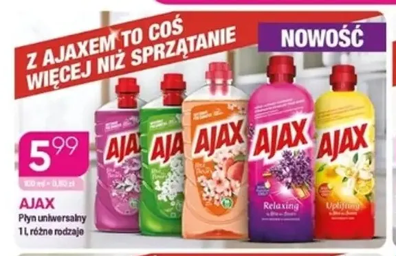 Płyn uniwersalny Ajax promocja w Drogerie Koliber