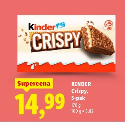 Batoniki Crispy 5-pak promocja w Lidl