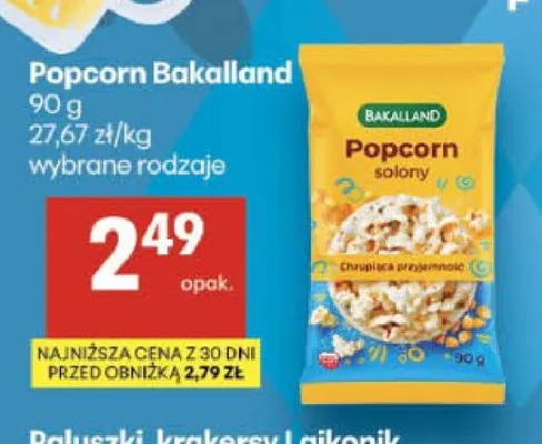Popcorn Bakalland promocja w Delikatesy Centrum
