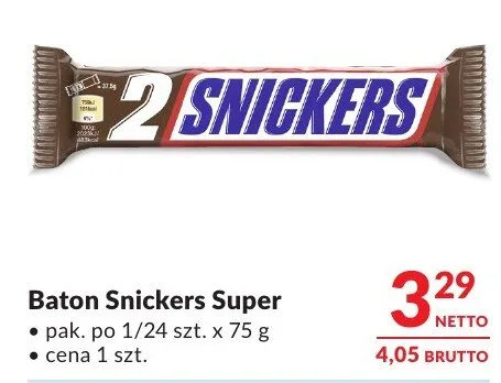 Baton Snickers Super promocja w Makro