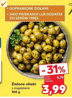 Oliwki zielone z migdałami promocja w Kaufland