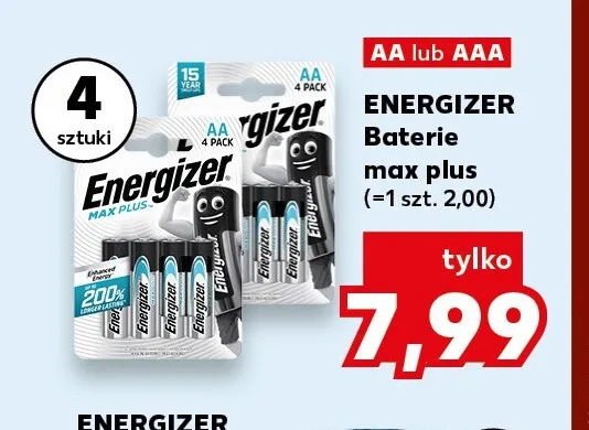 Baterie Energizer Max Plus Aaa promocja w Kaufland