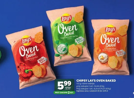 Chipsy Lay's Oven Baked o smaku grillowanej papryki promocja w Stokrotka