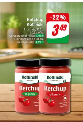Ketchup łagodny Kotliński promocja w Dino