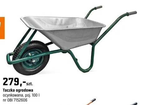Taczka ogrodowa ocynkowana promocja w OBI