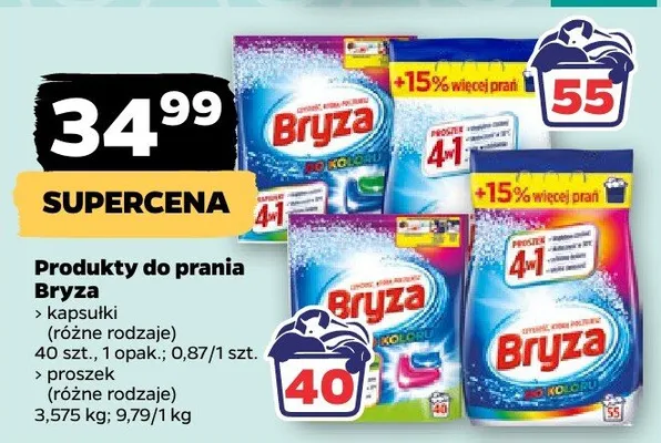 Produkty do prania Bryza promocja w Netto