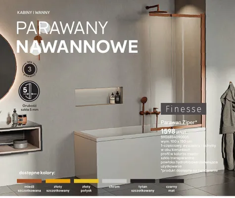 Parawan nawannowy Finesse Ziper promocja w Castorama