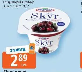 Skyr jogurt typu islandzkiego pomarańcza z kawałkami czekolady Piątnica promocja w Leclerc