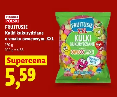 Kulki kukurydziane o smaku owocowym XXL promocja w Lidl
