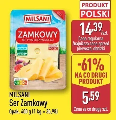 Ser Zamkowy Milsani promocja w Aldi