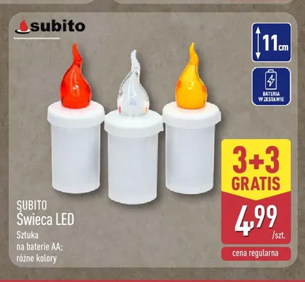 Świeca LED Subito promocja w Aldi