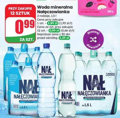 Woda mineralna niegazowana Nałęczowianka promocja w Dino