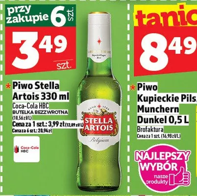 Piwo Kupieckie Pils/Munchern Dunkel 0,5l promocja w TOPAZ