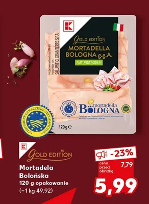 Mortadela Bolońska K-Gold Edition promocja w Kaufland