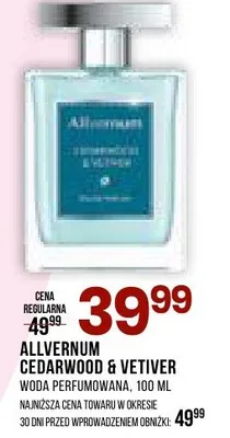 Woda perfumowana Cedarwood & Vetiver promocja w Drogerie Natura