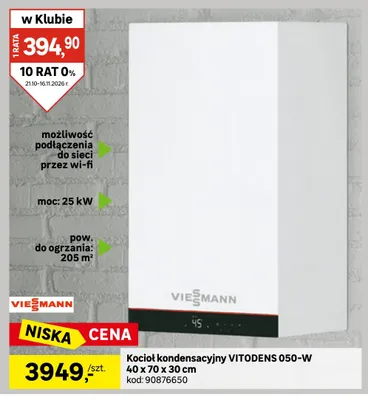 Kocioł kondensacyjny Vitodens 050-W 40x70x30 cm Viessmann promocja w Leroy Merlin