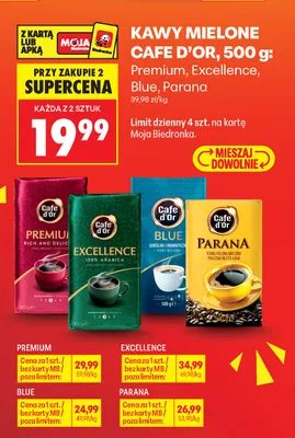 Kawa mielona Cafe D'Or Blue promocja w Biedronka