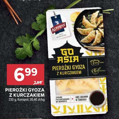 Pierożki gyoza z kurczakiem Konspol promocja w Stokrotka