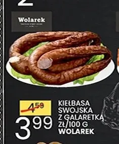 Kiełbasa swojska z galaretką Wolarek promocja w Wafelek