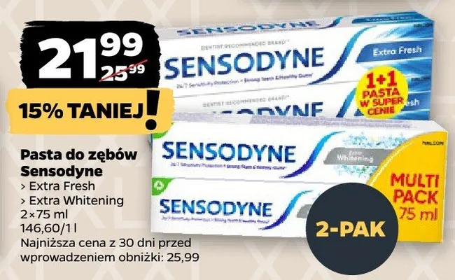 Pasta do zębów Extra Fresh promocja w Netto
