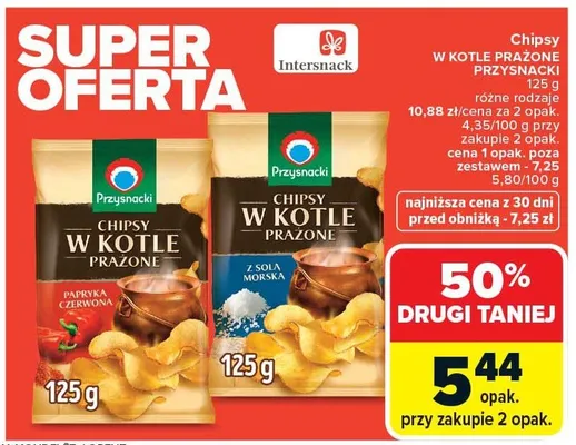 Chipsy w kotle prażone Przysnacki promocja w Carrefour