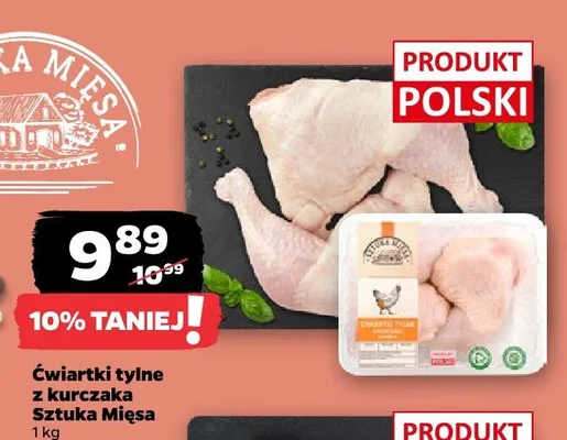 Ćwiartki tylne z kurczaka promocja w Netto