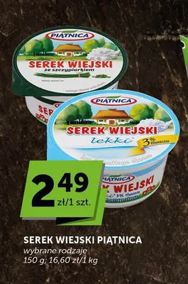 Serek wiejski PIĄTNICA ze szczypiorkiem promocja w Groszek
