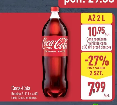 Napój gazowany Coca-Cola promocja w Aldi