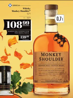 Whisky Monkey Shoulder promocja w POLOmarket