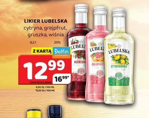 Likier Lubelska grejpfrut promocja w Delfin