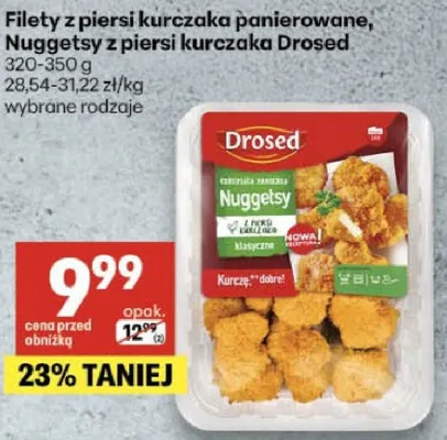 Filety z piersi kurczaka panierowane, Nuggetsy z piersi kurczaka Drosed promocja w Delikatesy Centrum