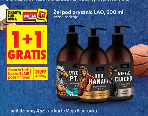 Żel pod prysznic Mycie ptaka LaQ promocja w Biedronka