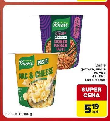 Danie gotowe Knorr Pasta Mac & Cheese promocja w Carrefour Market