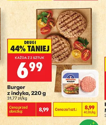 Burger z indyka Indykpol promocja w Biedronka