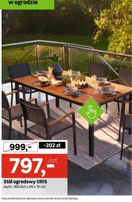 Stół ogrodowy Oris promocja w Leroy Merlin