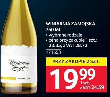 Wino Winiarnia Zamojska 171653 promocja w Selgros