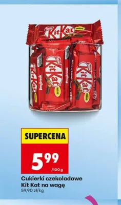 Cukierki czekoladowe KitKat na wagę promocja w Biedronka